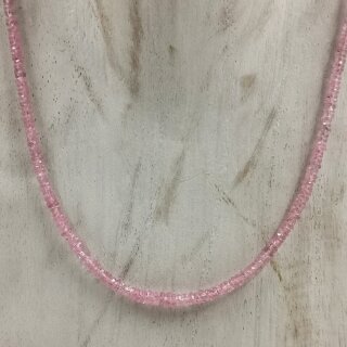 Pink Saphir Kette Linse fac. ca. 45cm