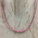 Pink Saphir Kette Linse fac. ca. 45cm