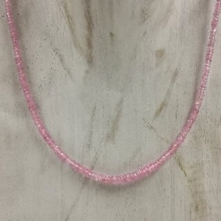 Pink Saphir Kette Linse fac. ca. 45cm