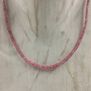 Pink Saphir Kette Linse fac. ca. 45cm