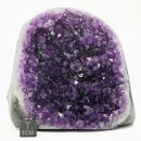 Amethyst aus Uruguay stehendes Stück mit poliertem Rand