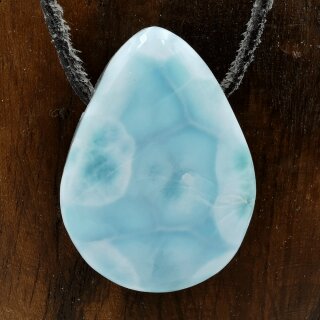 Larimar Anhänger gebohrt