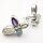 Ohrstecker 92,5er Silber mit Labradorit weiß, Amethyst, Aquamarin und Peridot