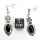 Ohrstecker "Ananas" 92,5er Silber mit Onyx