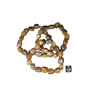 Bronzit Armband Nugget ca. 0,8x1,2 / 19cm