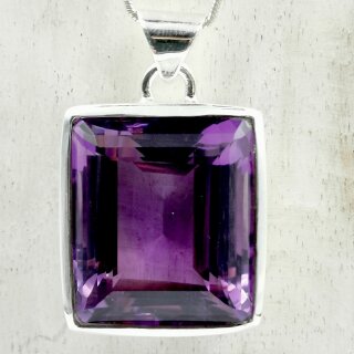 Amethyst Anhänger fac. in 92,5er Silber