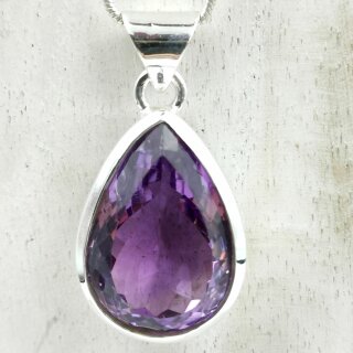 Amethyst Anhänger fac. in 92,5er Silber