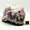 Amethyst mit Calcit Kristall