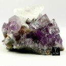 Amethyst mit Calcit Kristall