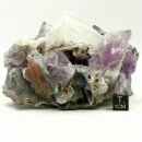 Amethyst mit Calcit Kristall