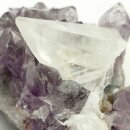 Amethyst mit Calcit Kristall