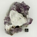 Amethyst mit Calcit Kristall