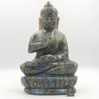 Labradorit Buddha - Gravur