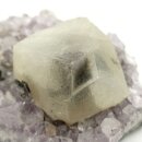 Amethyst mit Calcit Kristall