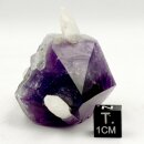 Amethyst mit Calcit Kristall