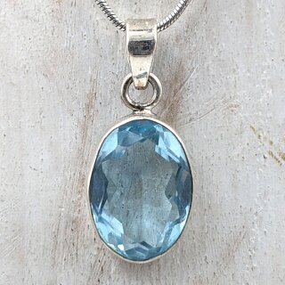 Topaz beh. Anhänger in 92,5er Silber gefasst