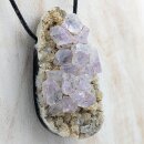 Amethyst auf Matrix Anhänger gebohrt