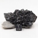 Zinkblende Kristallstufe mit Calcit