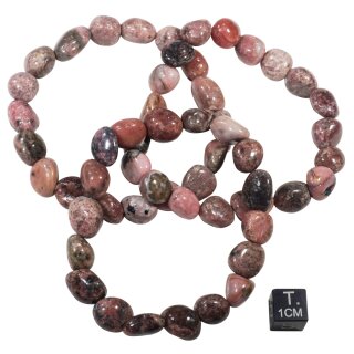 Rhodonit Armband Nugget ca. 0,8-1,2 / 19cm